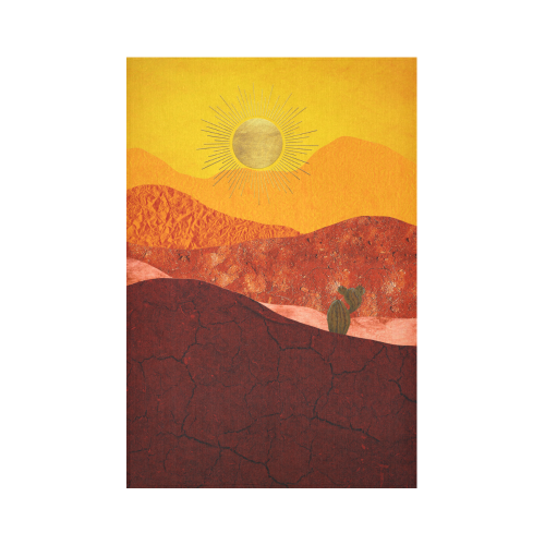 In The Desert Cotton Linen Wall Tapestry 60"x 90"