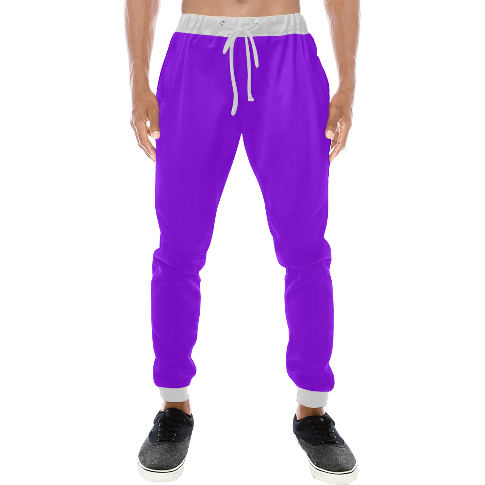 color electric violet Men's All Over Print Sweatpants (Model L11)