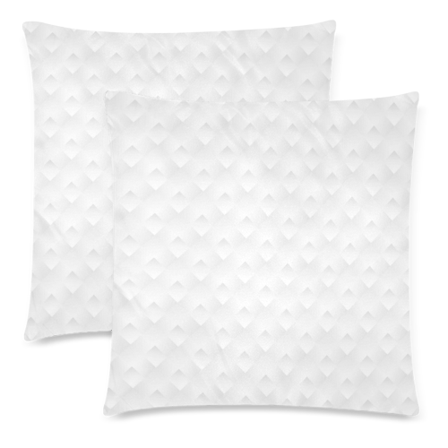White Rombus Pattern Custom Zippered Pillow Cases 18"x 18" (Twin Sides) (Set of 2)