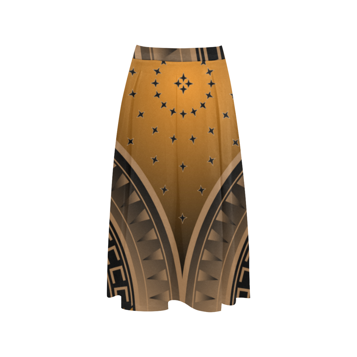 Horse War Shield (Orange) Aoede Crepe Skirt (Model D16)