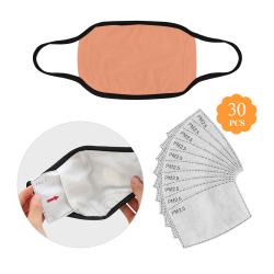 color light salmon Mouth Mask (30 Filters Included) (Non-medical Products)