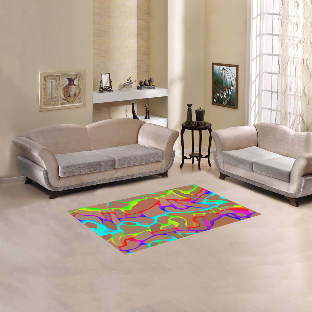 Colorful wavy shapes Area Rug 2'7"x 1'8‘’