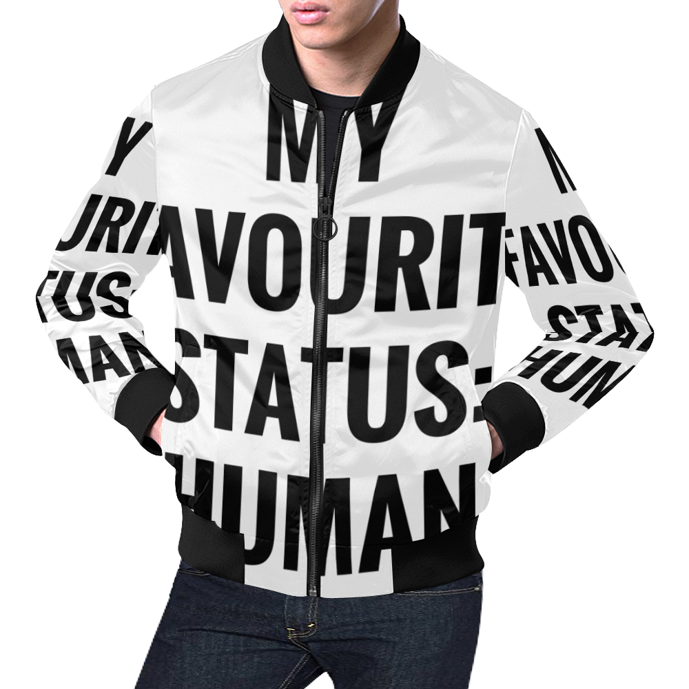 human All Over Print Bomber Jacket for Men (Model H19)