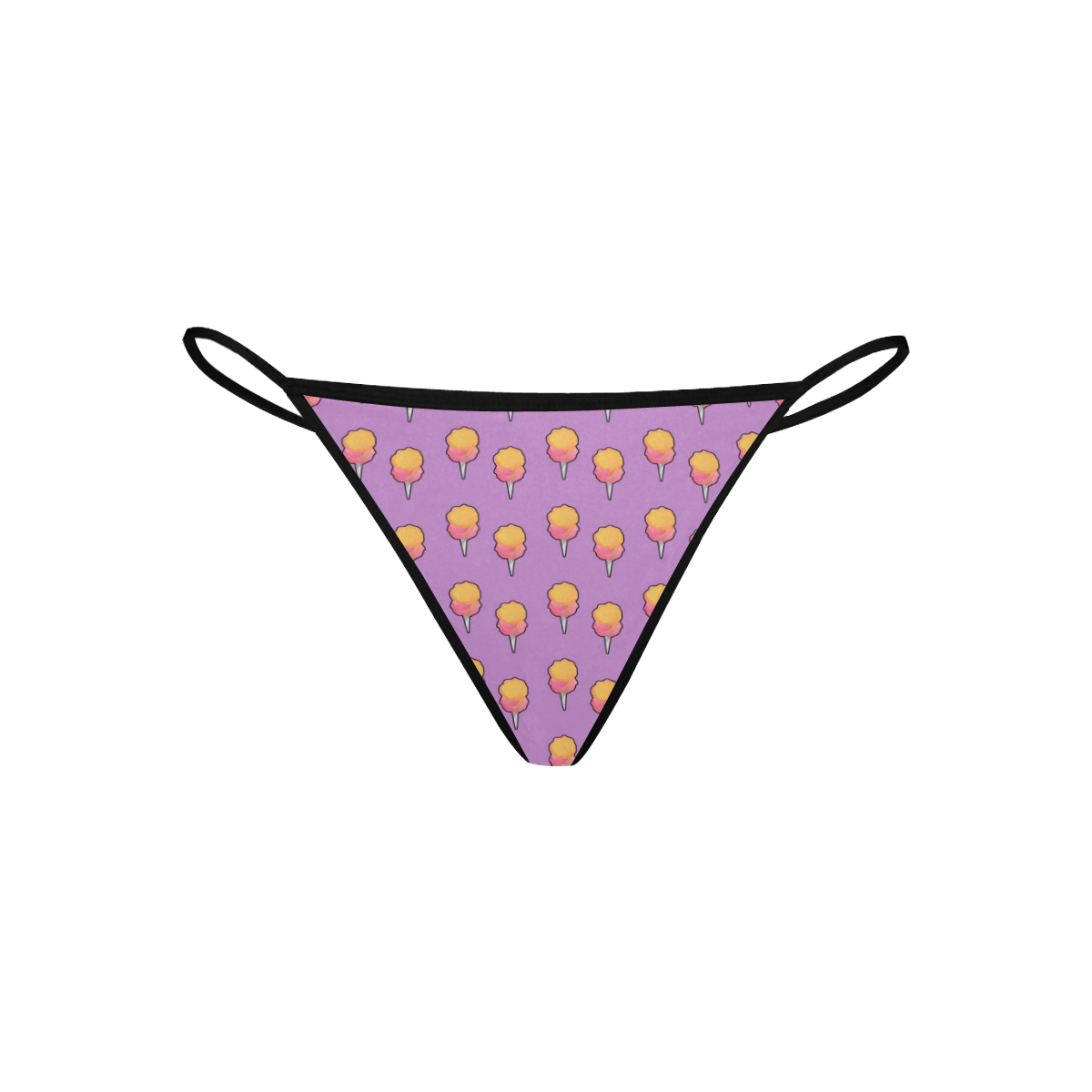 cotton candy pattern violet Women's All Over Print G-String Panties (Model L35)