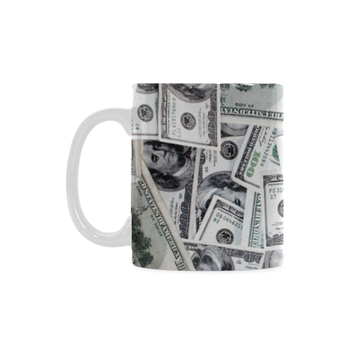 Cash Money / Hundred Dollar Bills White Mug(11OZ)