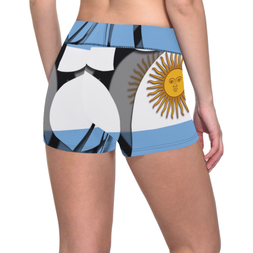 The Flag of Argentina Women's All Over Print Short Leggings (Model L28)