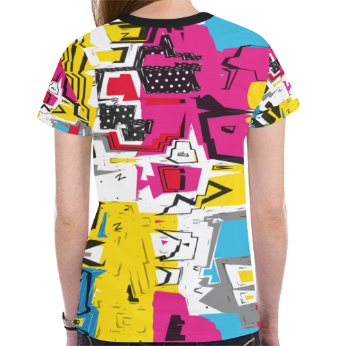 Distorted shapes New All Over Print T-shirt for Women (Model T45)
