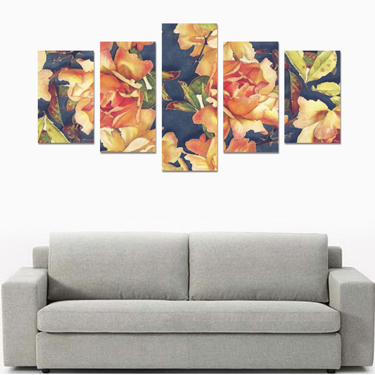 flowers #flowers #pattern #flora Canvas Print Sets C (No Frame)