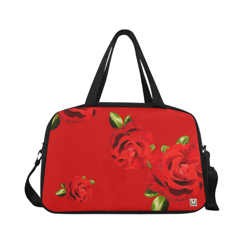 Fairlings Delight's Floral Luxury Collection- Red Rose Fitness Handbag 53086a1 Fitness Handbag (Model 1671)