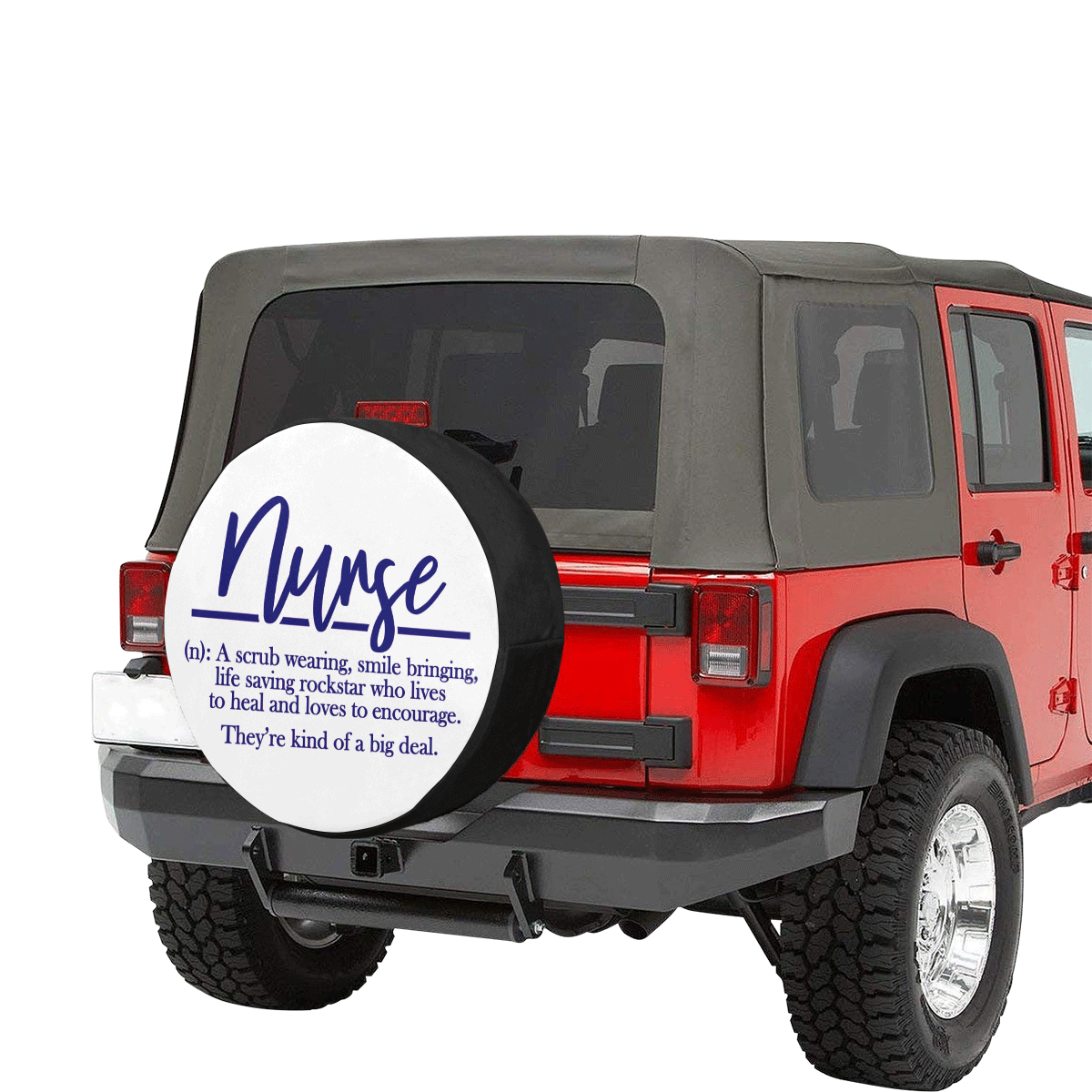 Humor - Nurse Definition - blue 30 Inch Spare Tire Cover