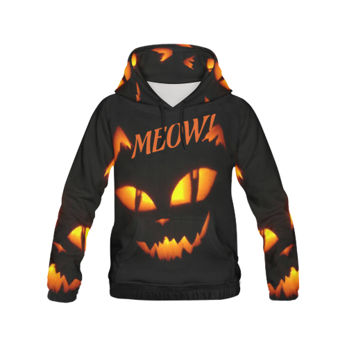 Cat-pumpkin-carving-halloween-pumpkin By Design By Me All Over Print Hoodie for Men/Large Size (USA Size) (Model H13)