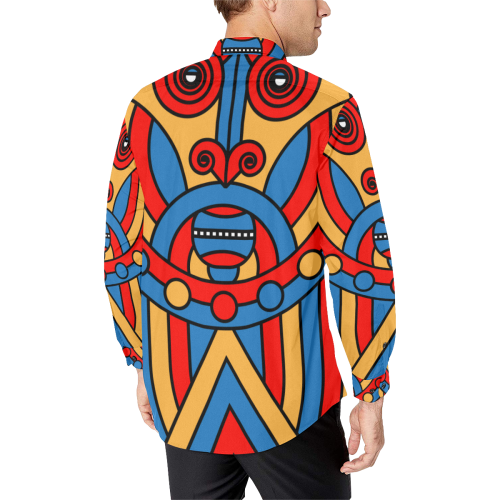 Aztec Maasai Lion Tribal Men's All Over Print Casual Dress Shirt (Model T61)