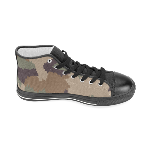 Army Digital CamoUFLAGE Men’s Classic High Top Canvas Shoes (Model 017)