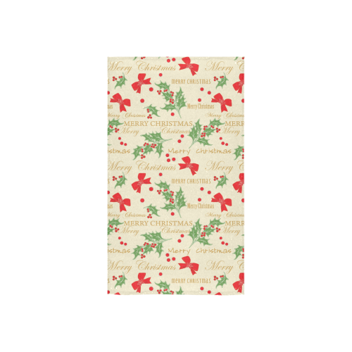 Bows Mistletoe Christmas Custom Towel 16"x28"
