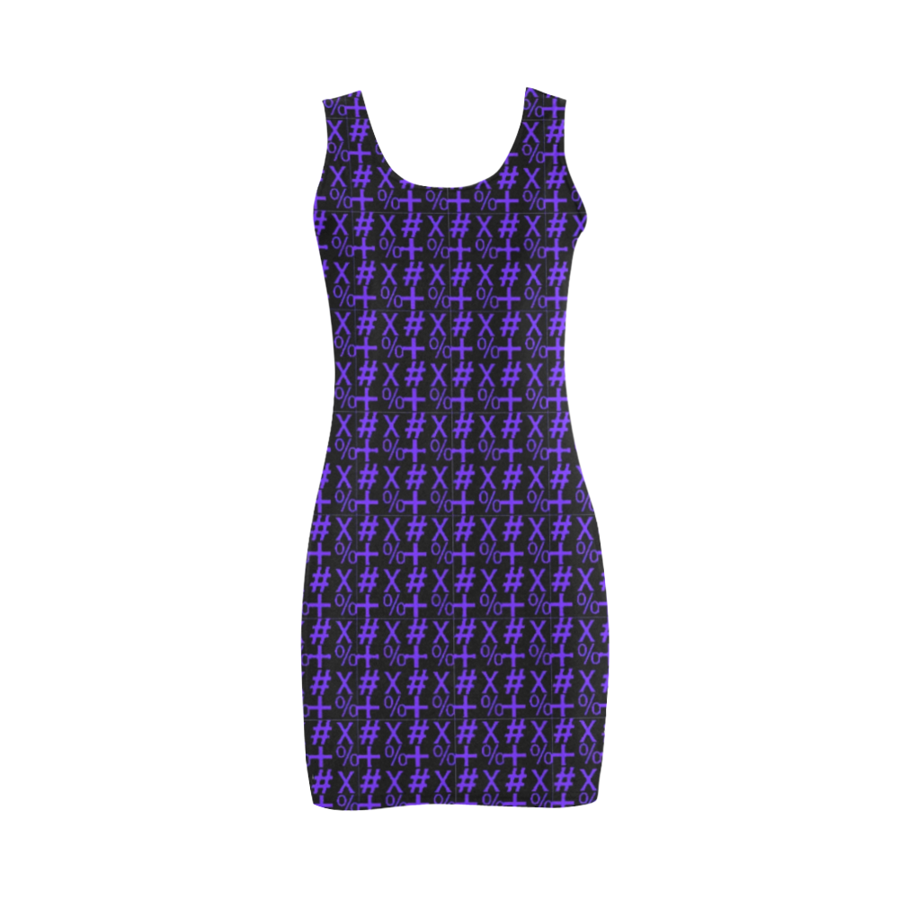 NUMBERS Collection Symbols Purple/Black Medea Vest Dress (Model D06)