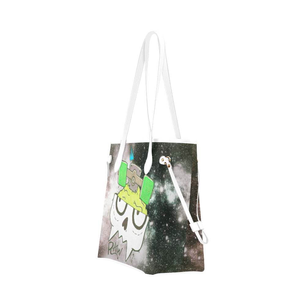 Raw white Clover Canvas Tote Bag (Model 1661)