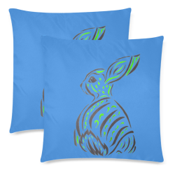 GreenBunnypillows Custom Zippered Pillow Cases 18"x 18" (Twin Sides) (Set of 2)