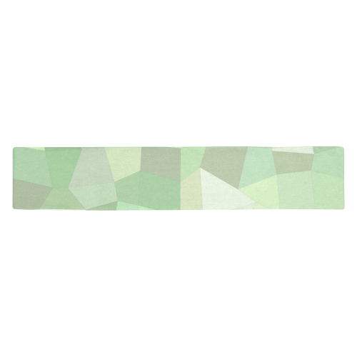 Pastel Greens Mosaic Table Runner 14x72 inch