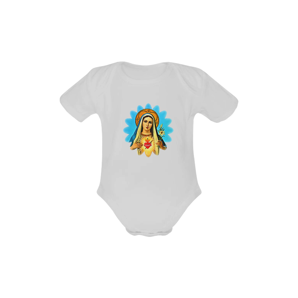 Mother Mary Baby Powder Organic Short Sleeve One Piece (Model T28)