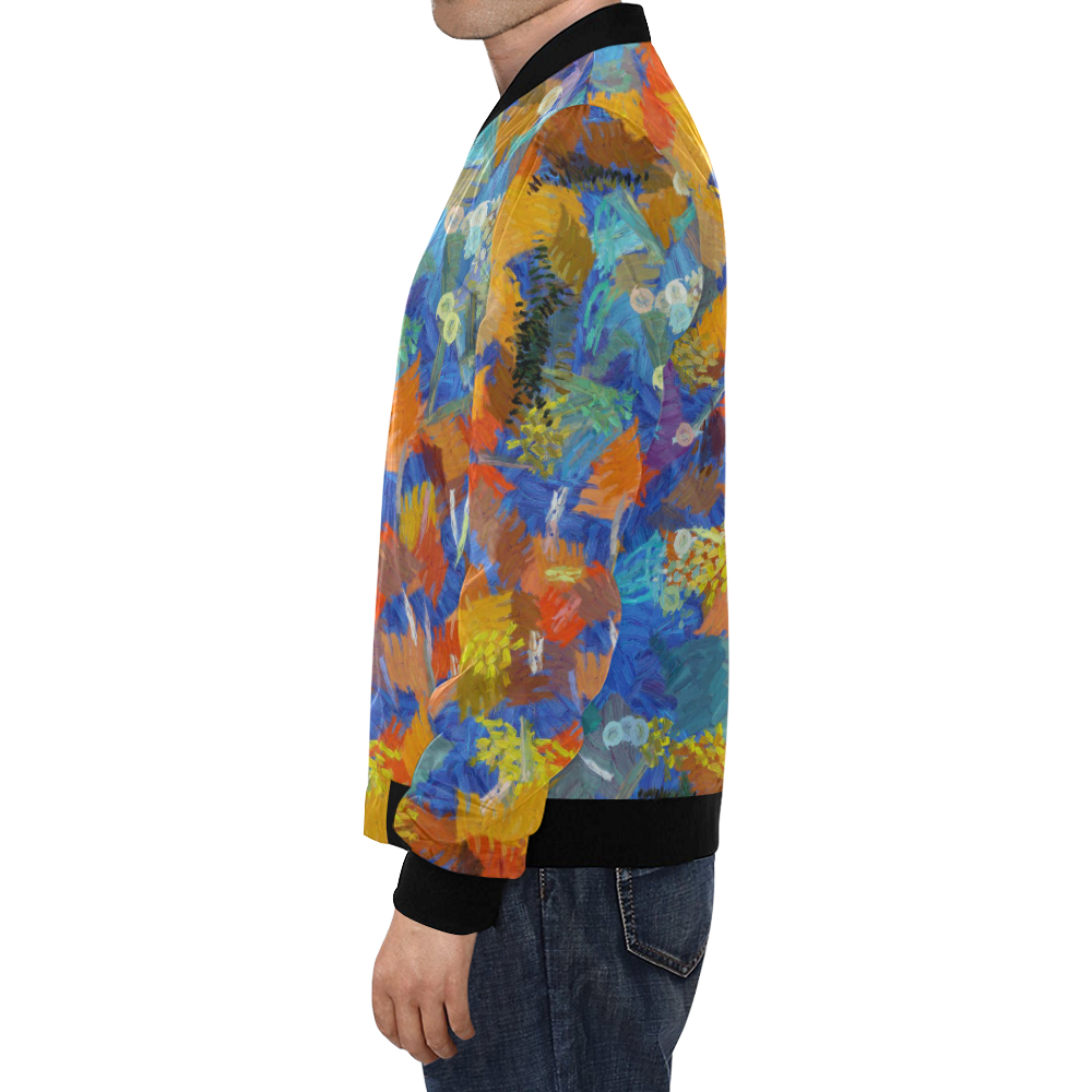 Colorful paint strokes All Over Print Bomber Jacket for Men (Model H19)