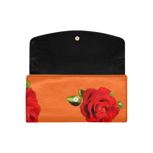 Fairlings Delight's Floral Luxury Collection- Red Rose Women's Flap Wallet 53086c2 Women's Flap Wallet (Model 1707)