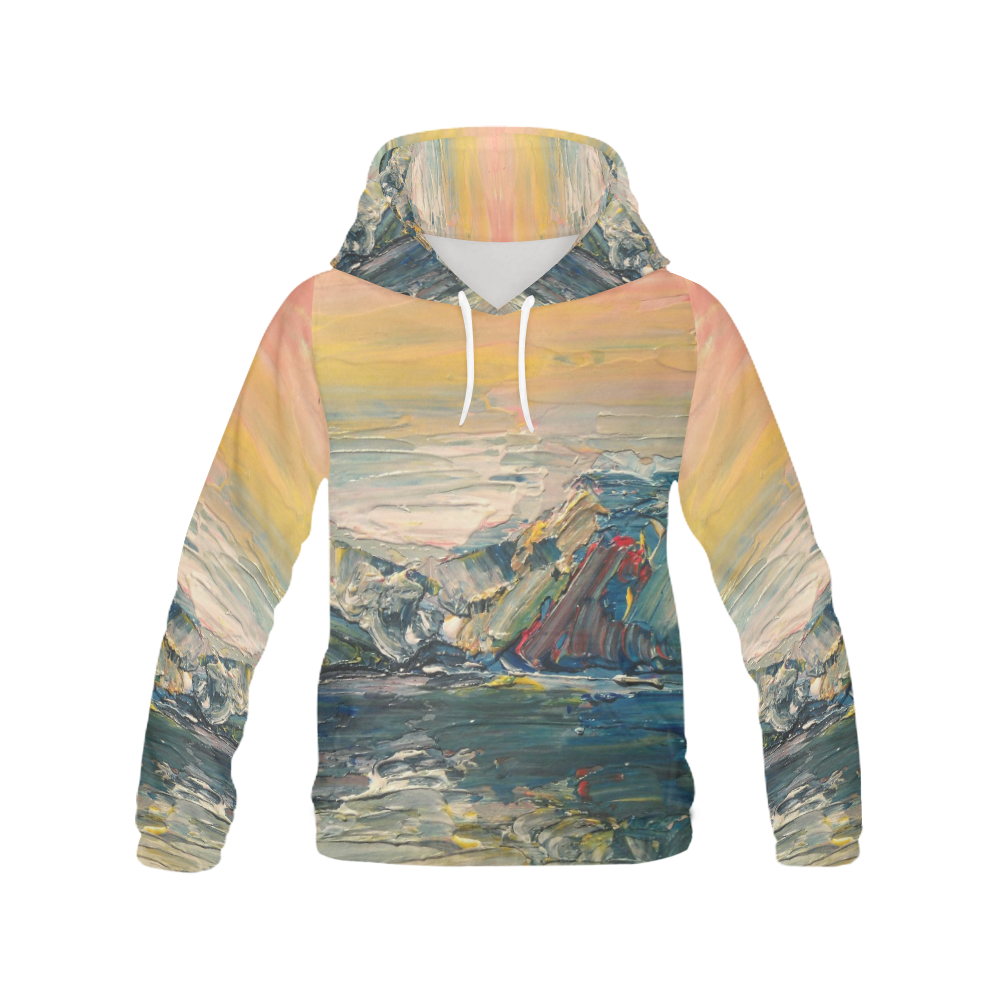 Mountains painting All Over Print Hoodie for Men (USA Size) (Model H13)
