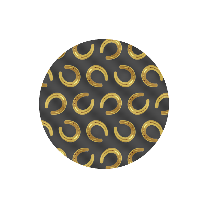 Golden horseshoe Round Mousepad