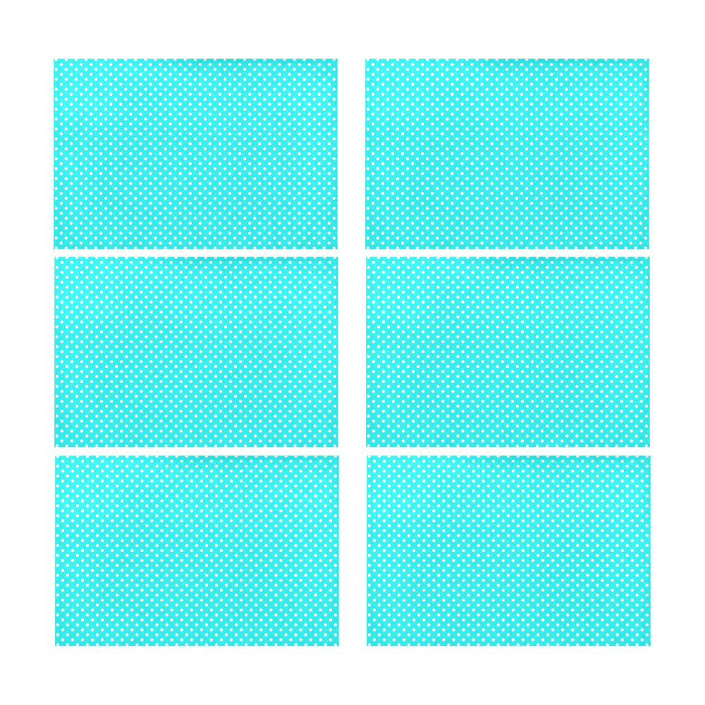 Baby blue polka dots Placemat 12’’ x 18’’ (Set of 6)