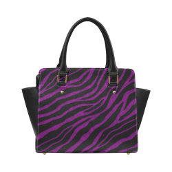 Ripped SpaceTime Stripes - Purple Classic Shoulder Handbag (Model 1653)