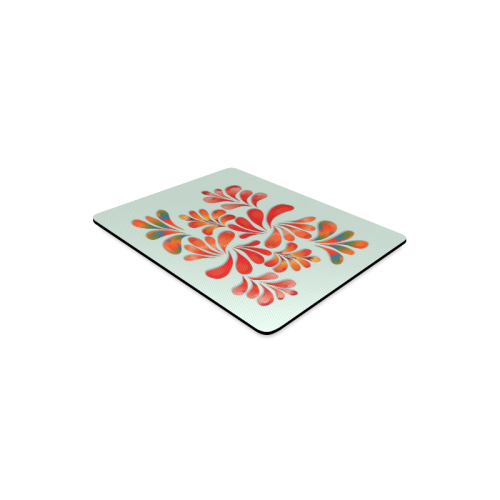 Red Floral Dance Pattern Rectangle Mousepad