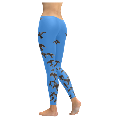 worldFly Birds Women's Low Rise Leggings (Invisible Stitch) (Model L05)