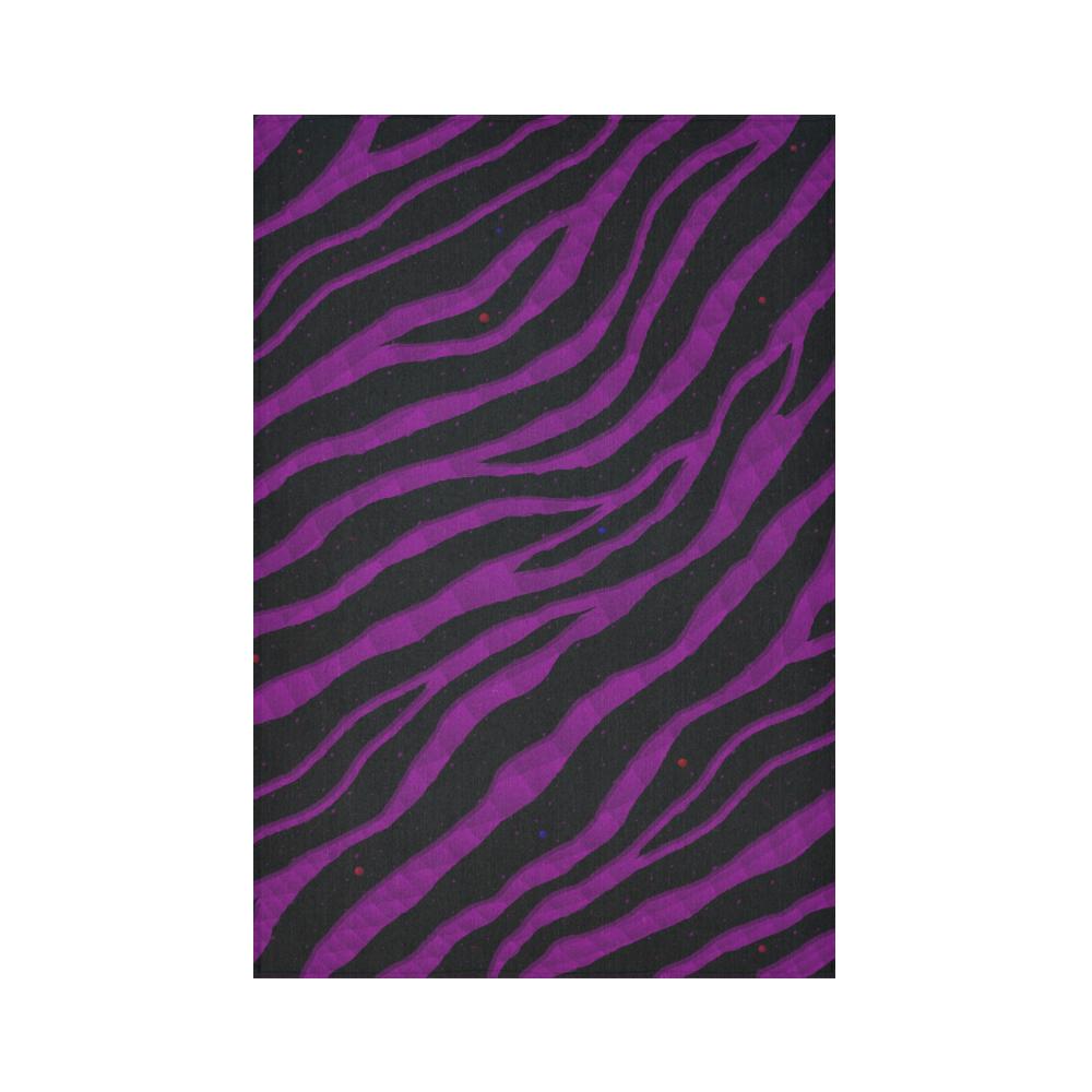 Ripped SpaceTime Stripes - Purple Cotton Linen Wall Tapestry 60"x 90"