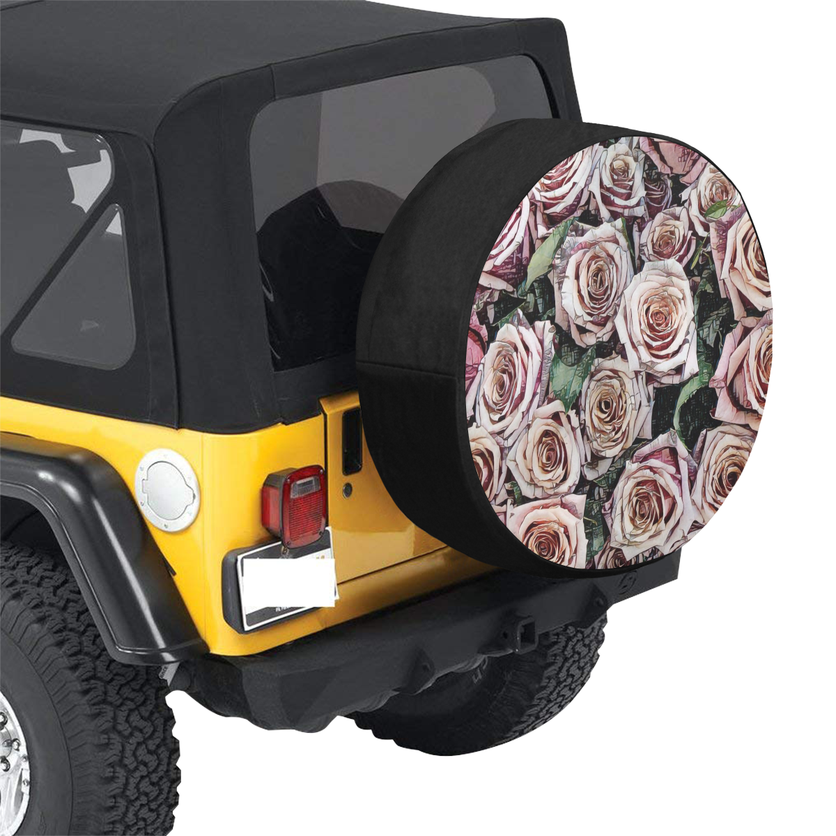 Impression Floral 9196 by JamColors 34 Inch Spare Tire Cover
