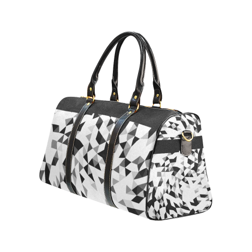 Black and white geometric mosaic New Waterproof Travel Bag/Small (Model 1639)