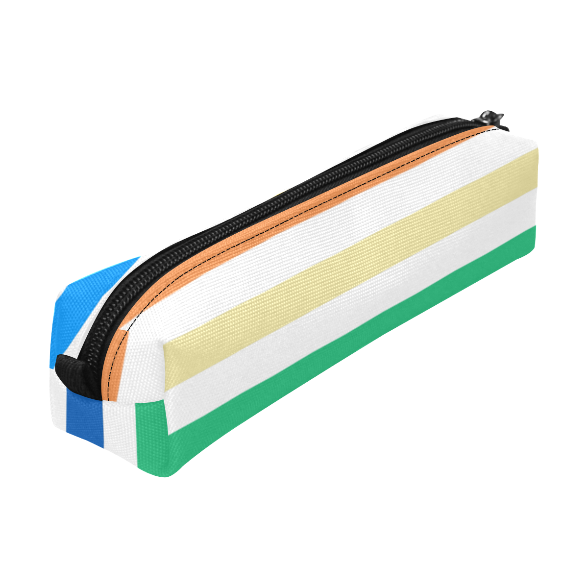 Rainbow Stripes with White Pencil Pouch/Small (Model 1681)