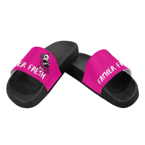 FF Vulture Slides Black/Pink Men's Slide Sandals (Model 057)