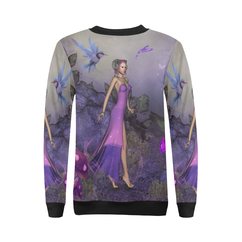 Beautiful fantasy women All Over Print Crewneck Sweatshirt for Women (Model H18)
