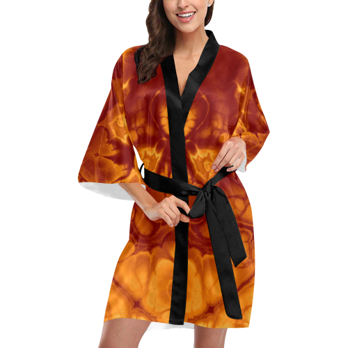Alien Fire Orange. Kimono Robe