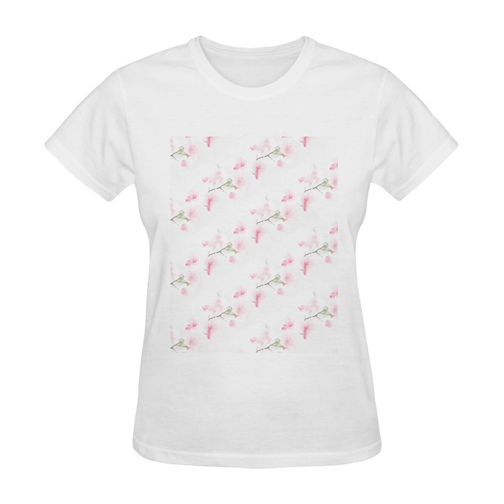 Pattern Orchidées Sunny Women's T-shirt (Model T05)