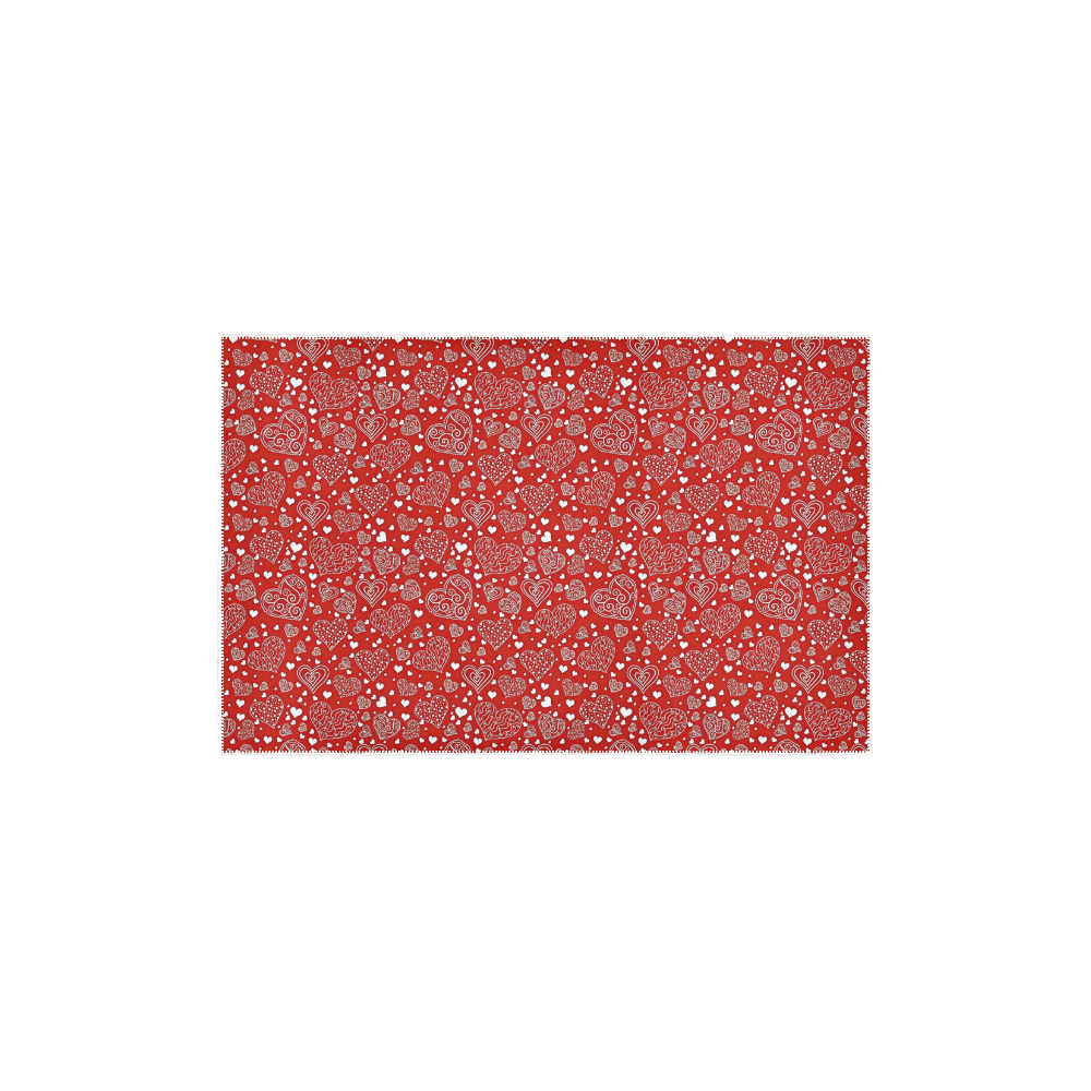 red white hearts Area Rug 2'7"x 1'8‘’