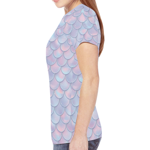 Mermaid Scales New All Over Print T-shirt for Women (Model T45)