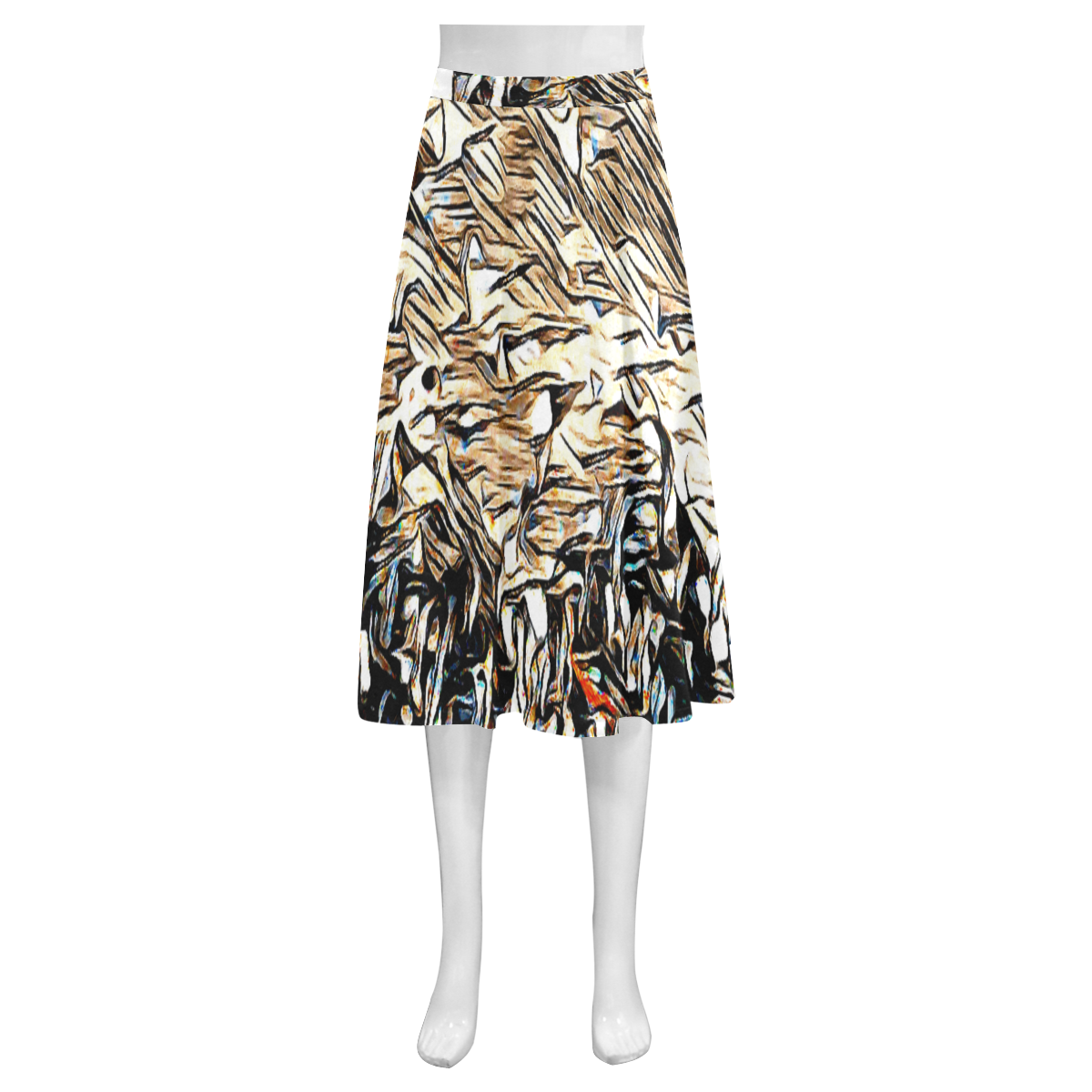 Beach Jazz Mnemosyne Women's Crepe Skirt (Model D16)