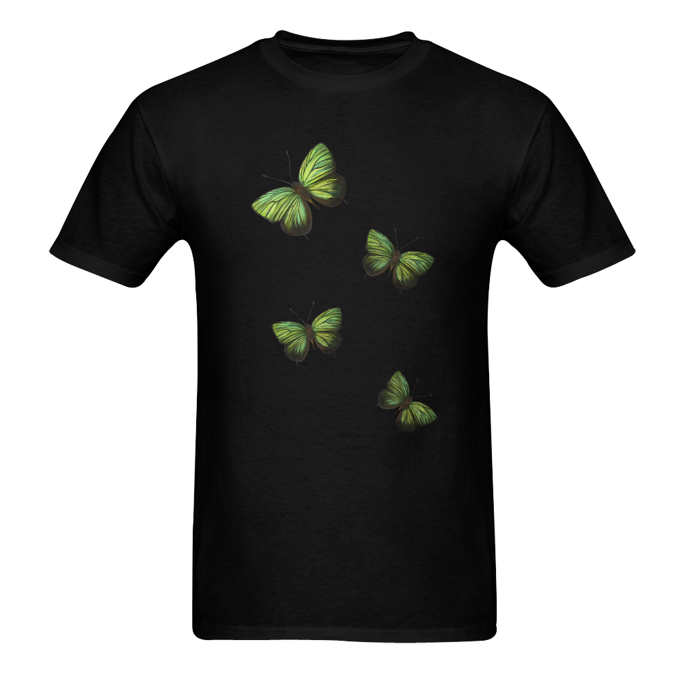 Arhopala horsfield butterflies painting Men's T-Shirt in USA Size (Two Sides Printing)