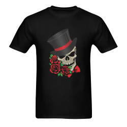 Gentleman Skull Men's T-Shirt in USA Size (Two Sides Printing)