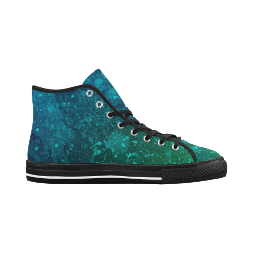 Blue and Green Abstract Vancouver H Men's Canvas Shoes/Large (1013-1)