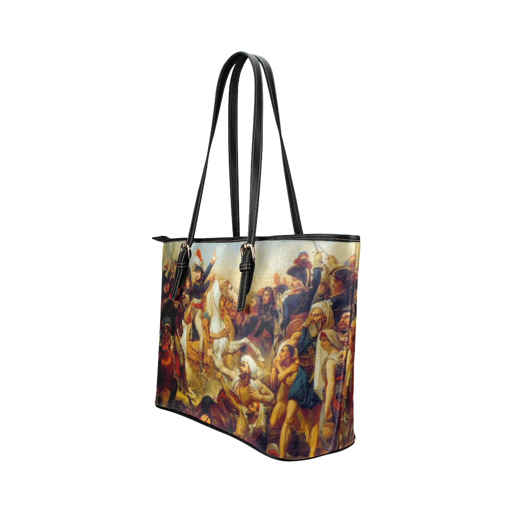 Napoleon Bonaparte-Battle of the Pyramids Leather Tote Bag/Small (Model 1651)