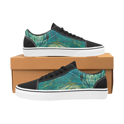 skate paint003 Women's Low Top Skateboarding Shoes (Model E001-2)