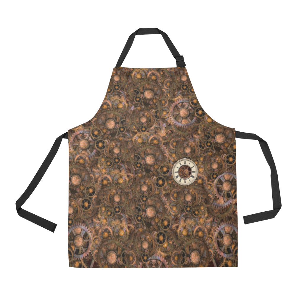 Steampunk Cogs All Over Print Apron