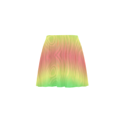 Groovy Pastel Rainbows Mini Skating Skirt (Model D36)