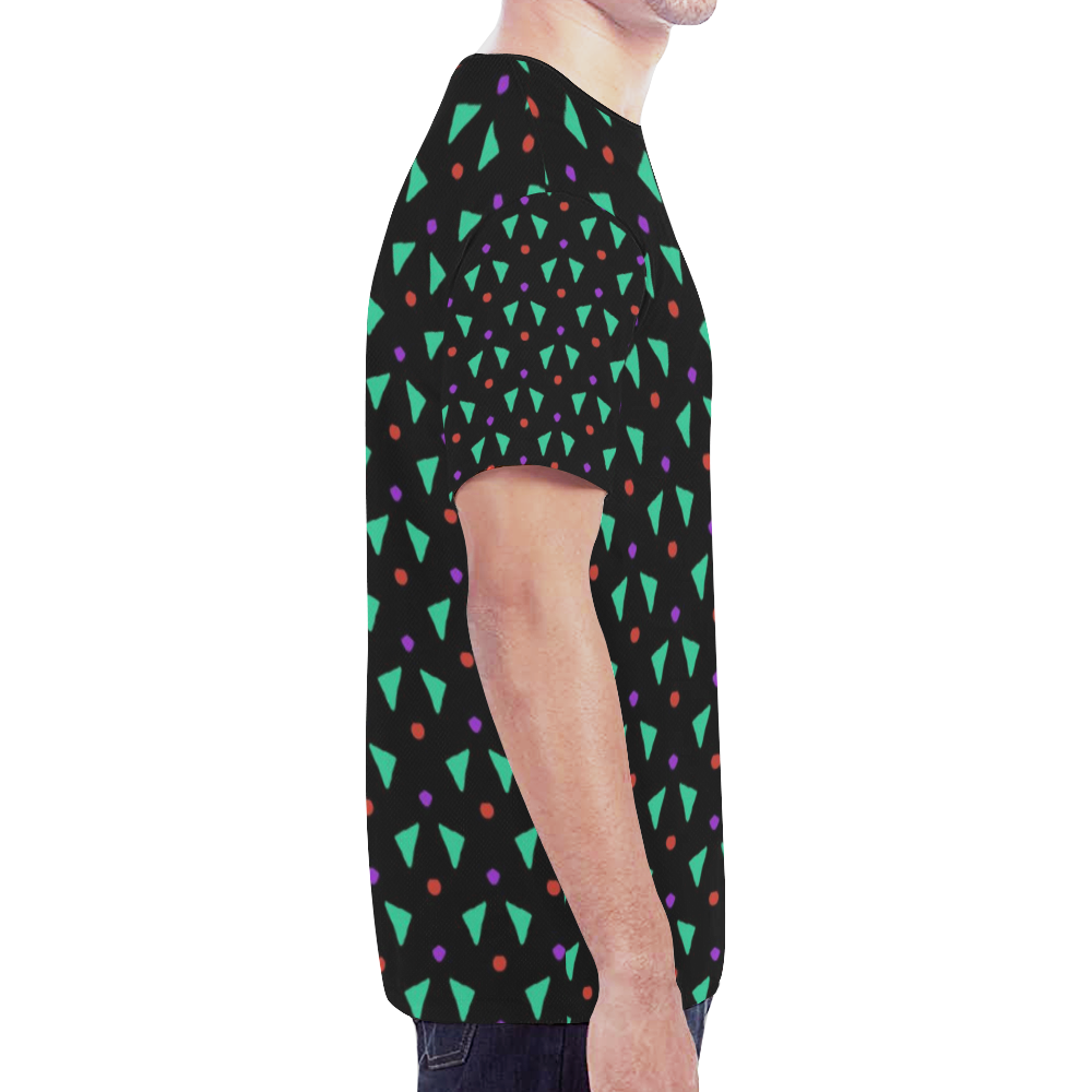 Funny Doodle Pattern 2B by JamColors New All Over Print T-shirt for Men/Large Size (Model T45)